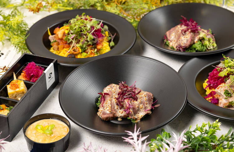 お一人様4種類のプレートでお料理が届きます