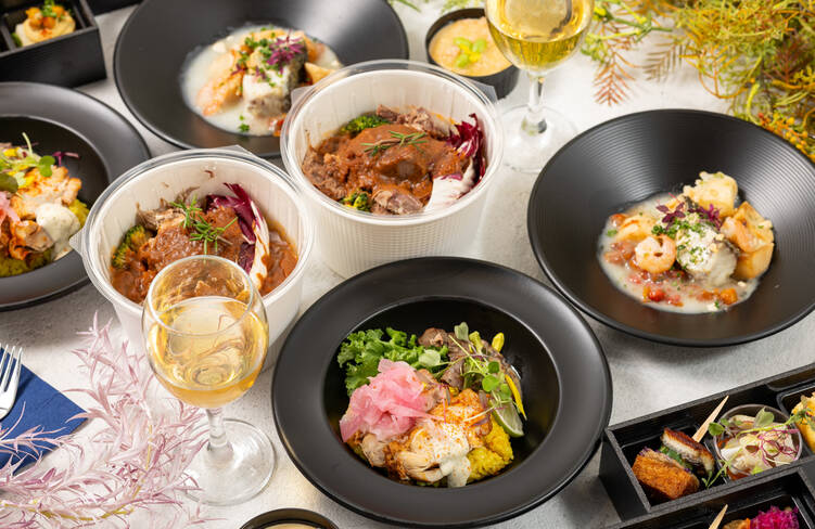 お一人様6種類のプレートでお料理が届きます