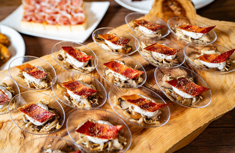 マッシュルームのムースとキノコマリネ