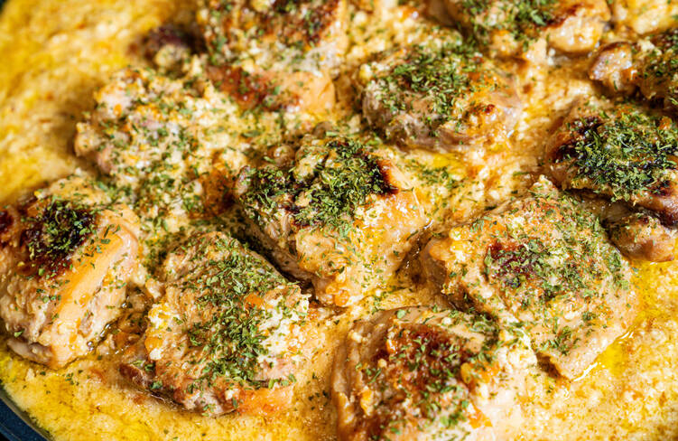 【温製】鶏肉の白ワイン煮込み