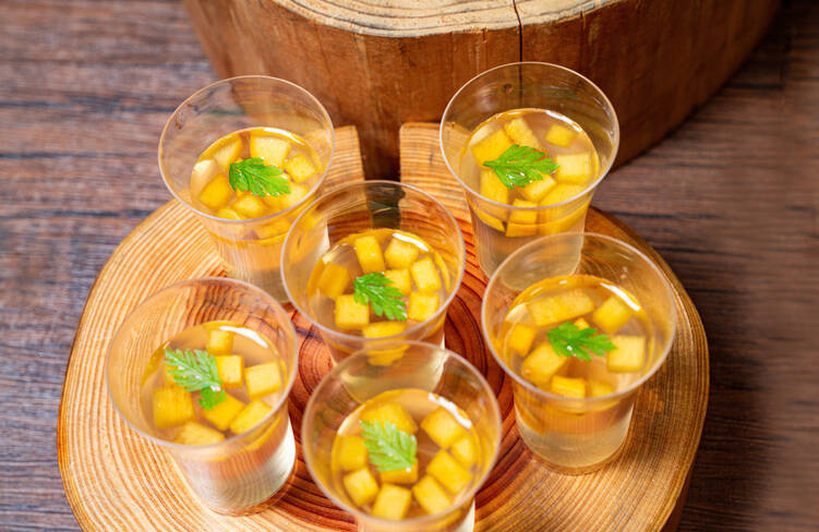 白ワインのジュレ