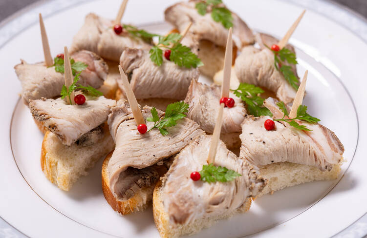 ローストポークピンチョス バルサミコソース(他のお料理同様にクラフトボックスでのお届けとなります)