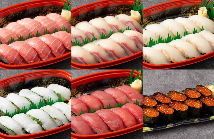 【オプション】単品桶(中トロ・ハマチ・真鯛・エンガワ・マグロ・イクラ軍艦)