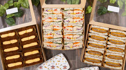 3種サンドセット ツナ&メンチカツ&玉子焼(750円 / 人) - オードブル