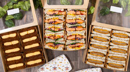 3種サンドセット サーモン&メンチカツ&玉子焼(850円 / 人) - オードブル