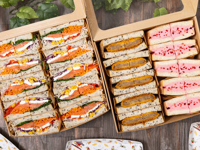 8種野菜のスモークサーモンサンドと選べるサンドセット