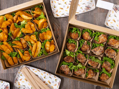 人気の2種おかずセット ポテト&鶏竜田揚げ