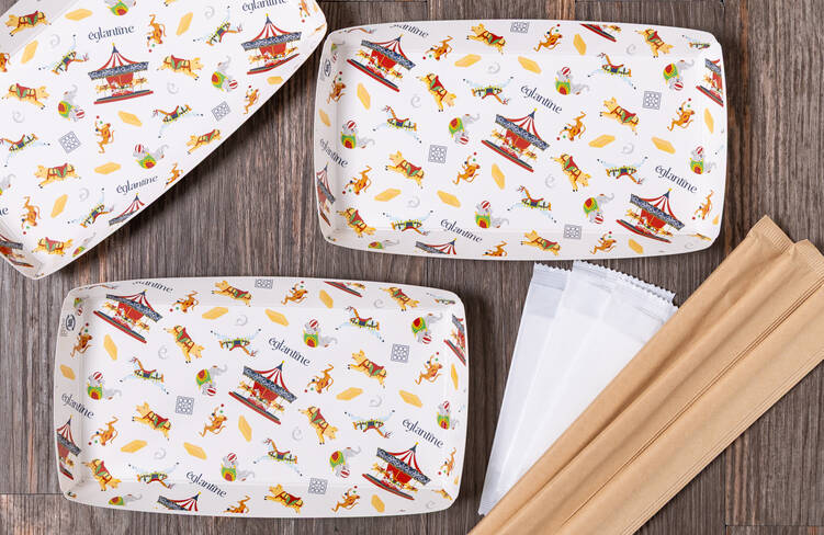 可愛い取り皿も一緒にお届け