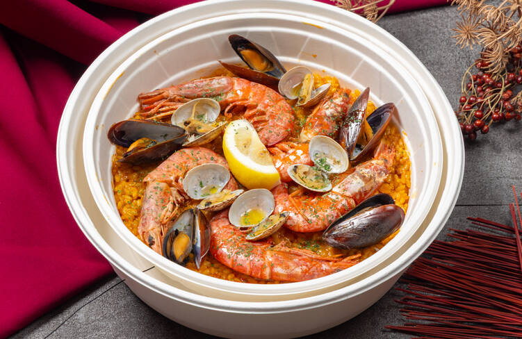 当店自慢の「海の幸パエリア」