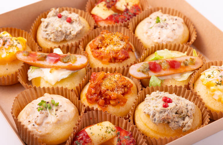 最大6種！甘くない新感覚ドーナツ♪