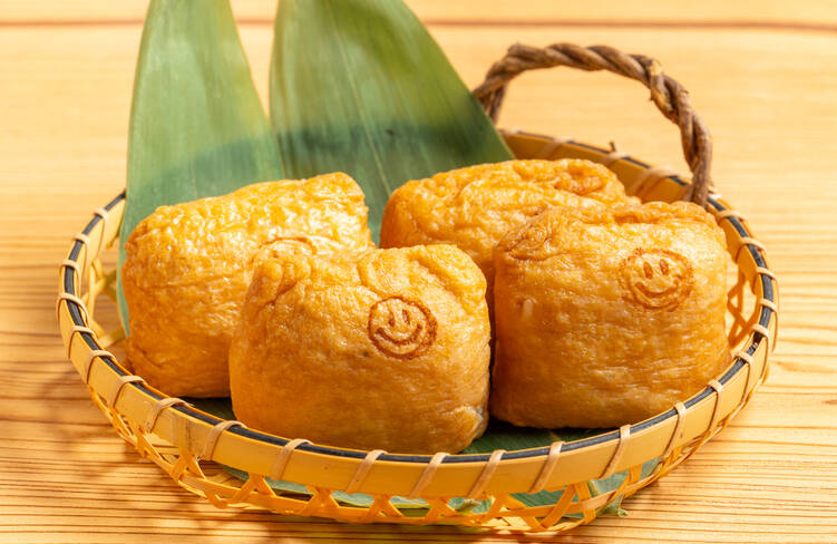 ニコちゃんマークの焼印入り