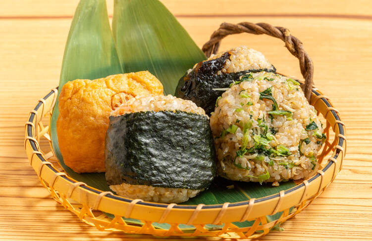 鮭・昆布・じゃこと野沢菜・おいなりさん