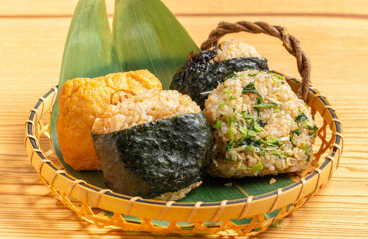 焼たらこ・昆布・じゃこと野沢菜・おいなりさん