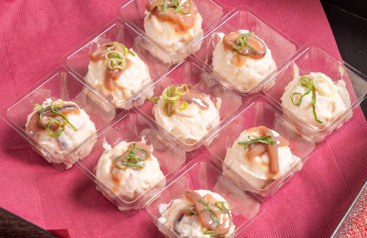 いかの塩辛ポテサラ