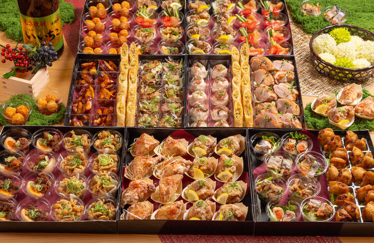 10名様分の盛り付けイメージ(からあげ小分け)