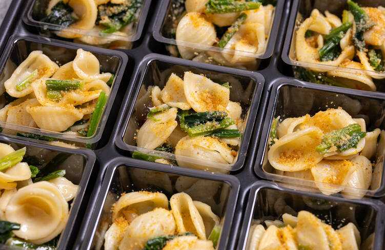 カラスミ風オレキエッテ ペペロンチーノ