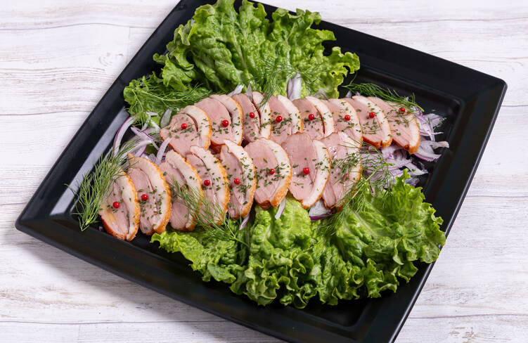 合鴨スモーク ゆず胡椒添え