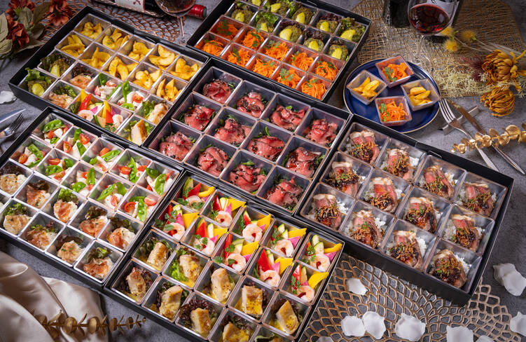 12名様分の盛り付けイメージ