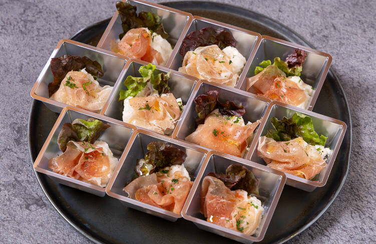 生ハムとポテトサラダ