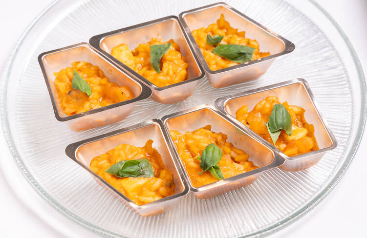 魚介のリゾット ビスクソース