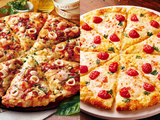 マルゲリータ2枚&times;シーフードイタリアーナ2枚(16,880円) 