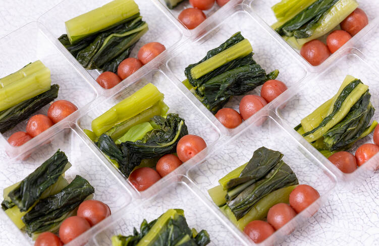 野沢菜と小梅の箸休め