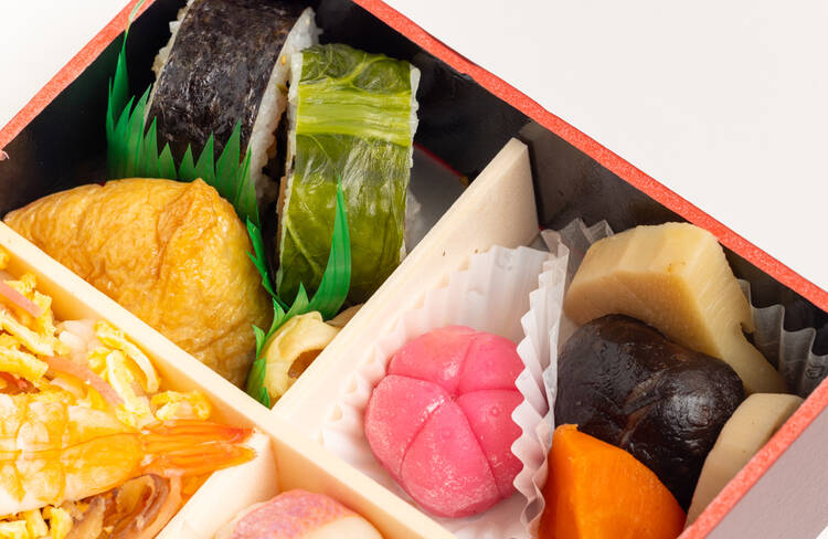 巻物といなり寿司_古市庵の煮物