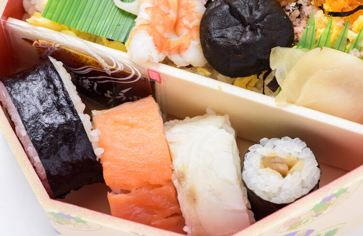 太巻_押し寿司(鯛・サーモン)_細巻