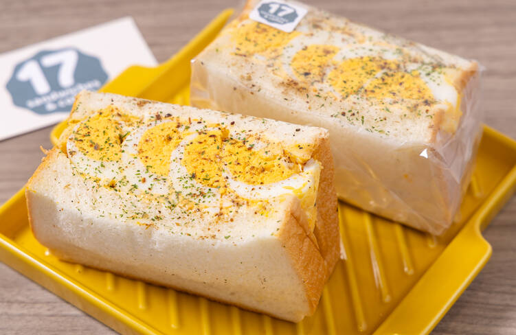 お出汁に漬けた和風味玉サンド