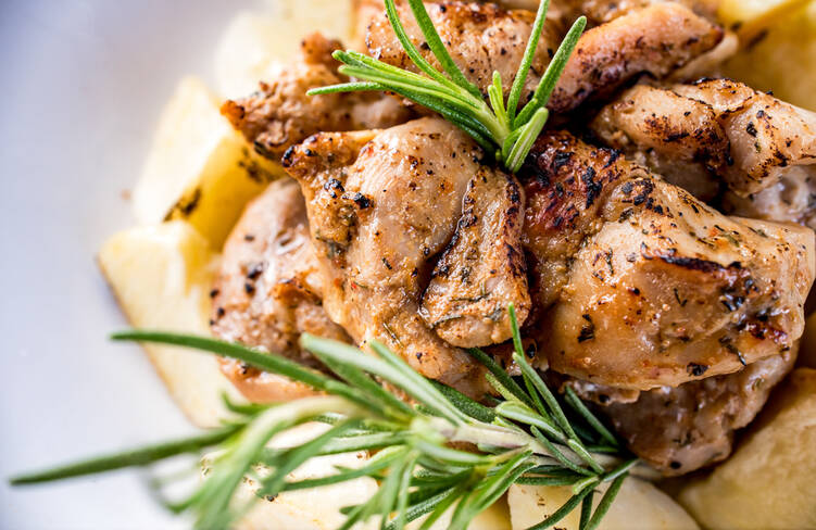 【温製】若鶏とジャガイモのロースト～特製トリュフソースで～