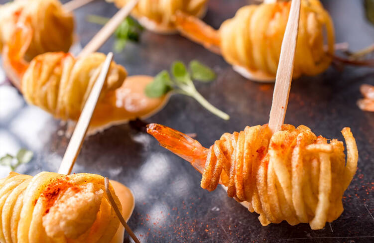 シュリンプ&ポテトのスパイシーオーロラピンチョス