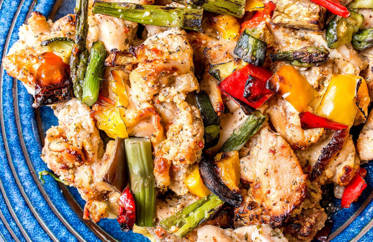 【温製】ハーブと塩麴でマリネしたチキンのオーブン焼き