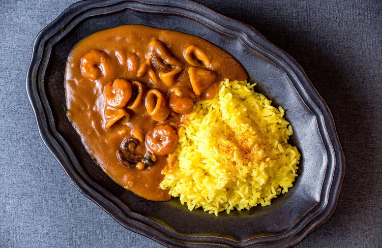 【特製】海の幸を感じる TONKY特製シーフードカレー&サフランライス