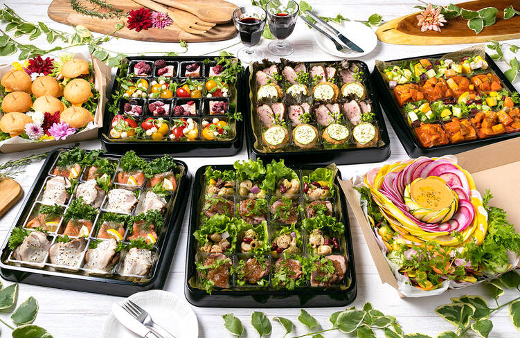 三浦野菜のベジタブルプレート・看板スライダーと3種のお肉メインやお魚も入ったプレミアムプラン