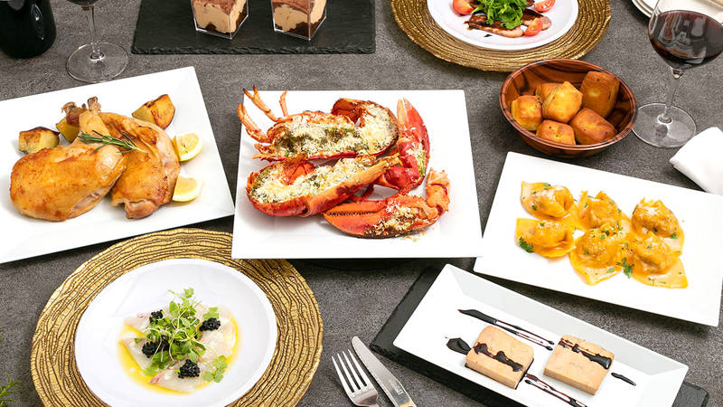 オマール海老と薩摩地鶏のプレミアム・イタリアン(6,980円/人)