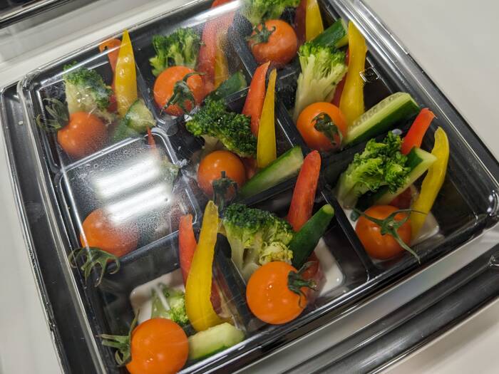 サラダは、ボリュームがあり食べごたえ◎