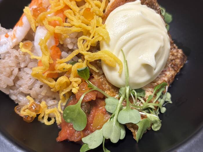 真鯛とバルサミコ酢のちらし寿司