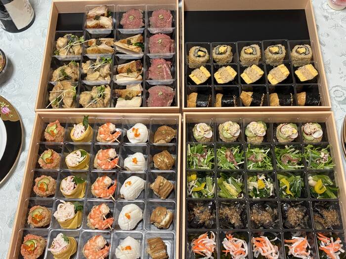 お寿司やメイン料理