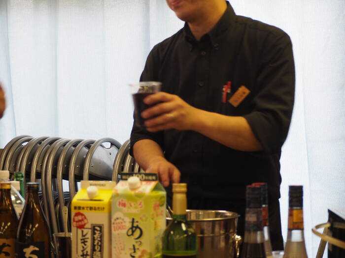 スタッフがドリンクをサービスしてくれました
