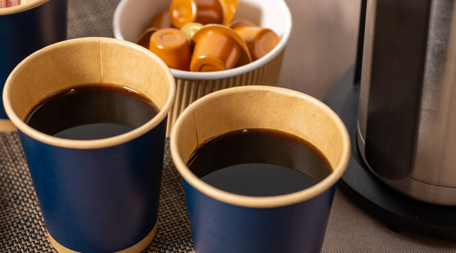 食後にはコーヒーも