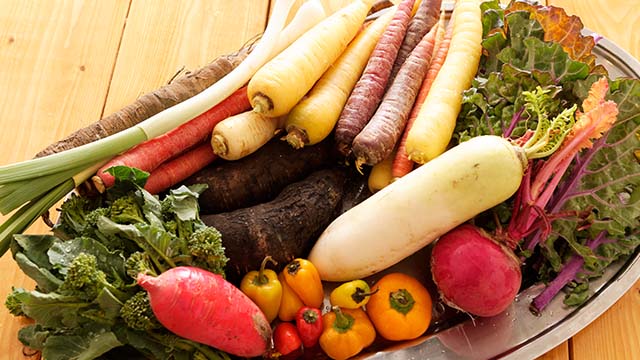 能登の無農薬赤土野菜を使用