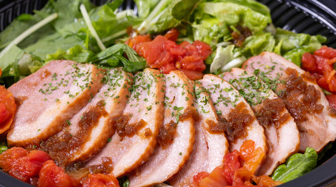 パーティーらしく鴨肉も!