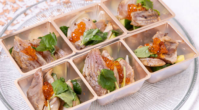 希少部位、本鮪の「ツノトロ」炙り