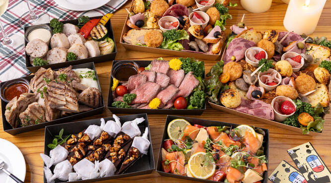 シェアして楽しい！華やかな大皿盛りでご提供