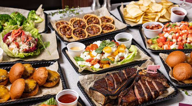 USDAプライムグレード熟成肉と多彩なシーフードを楽しめるお届けのみのフルコースオードブル!食シーンに合わせてお選びください。